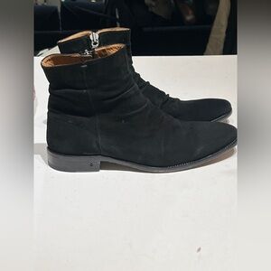 John Varvatos Morrison Sharpei Black Suede Men's Boots